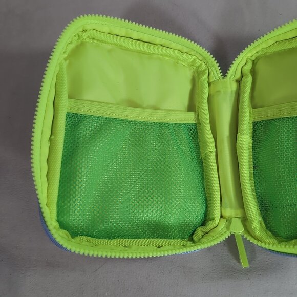 Drunk Elephant Bag Skincare Cosmetics Makeup Blue Green Zipper Case Travel Zip - Picture 12 of 14